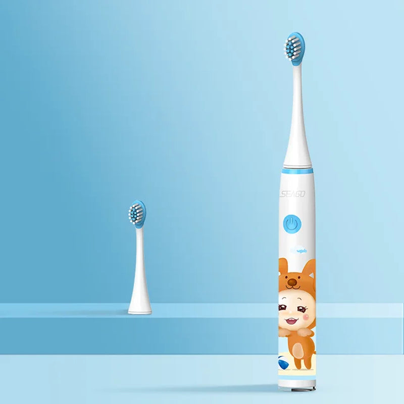 Sonic Electric Toothbrush Upgraded Kid Safety Automatic Toothbrush USB Rechargeable with 2 Pcs Replacement Brush Head SK3