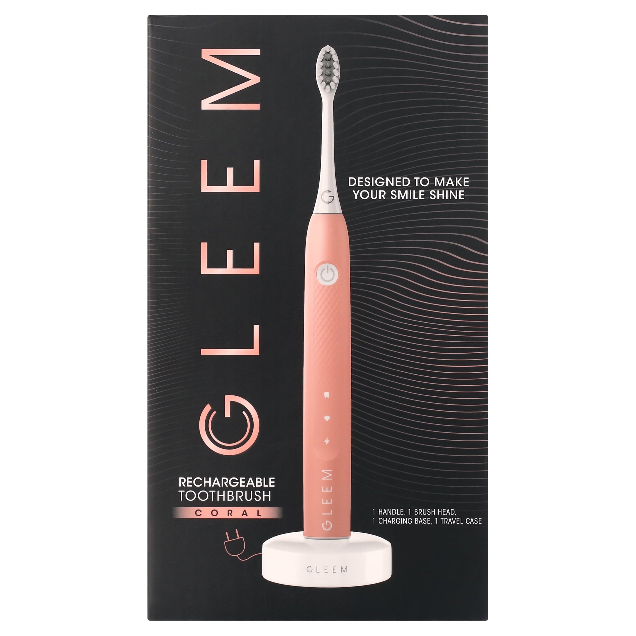 Rechargeable Electric Toothbrush, Soft, Coral, 1 Ct