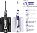 S520 White Ultra High Powered Sonic Electric Toothbrush with Dock Charger, 12 Brush Heads & More! (Value Pack)