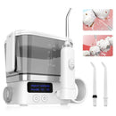 Oral Irrigator USB Rechargeable 10 Levels Water Flosser Portable Dental Water Jet 600ML Water Tank Household Teeth Cleaner