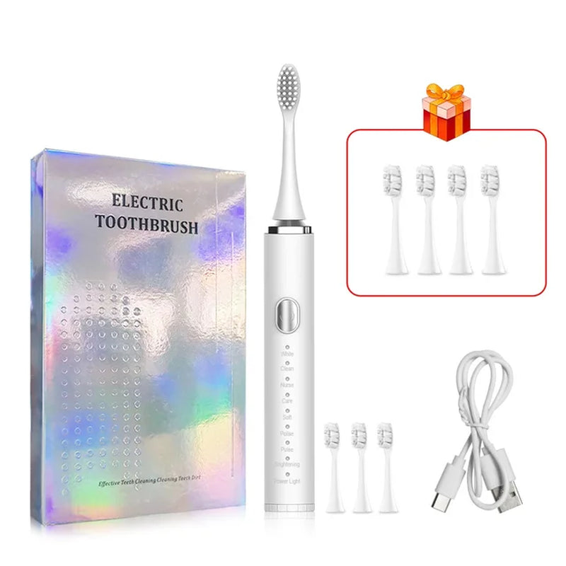 Electric Toothbrush Sonic Electric Toothbrush for Adult Teeth Whitening Rechargeable Electric Toothbrush with Tooth Brush Case