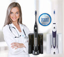 S520 White Ultra High Powered Sonic Electric Toothbrush with Dock Charger, 12 Brush Heads & More! (Value Pack)